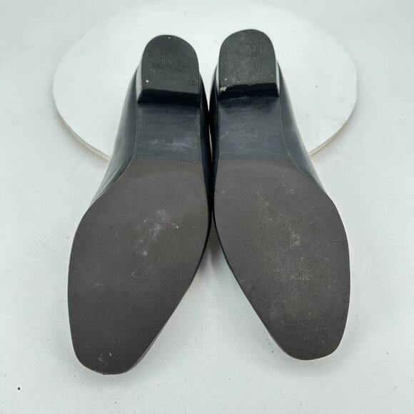 Bally Vanessa Women Size 9.5M Black Leather Slip On Woven Loafers Low Heel Shoes - Picture 8 of 11